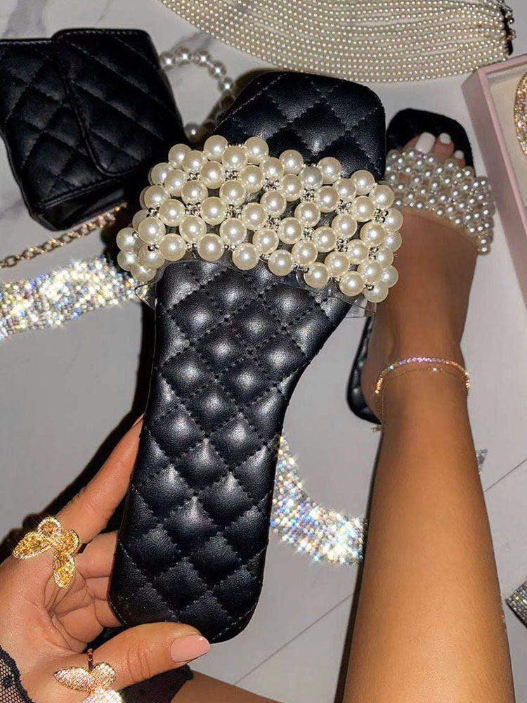 Pearl Decor Sandals - ECHOINE