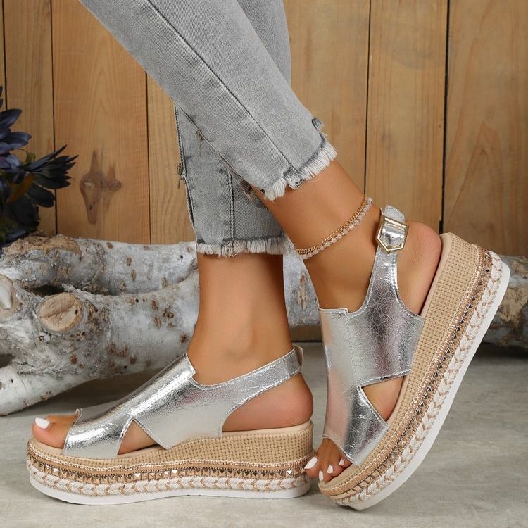 Dámské sandály espadrille na platformě