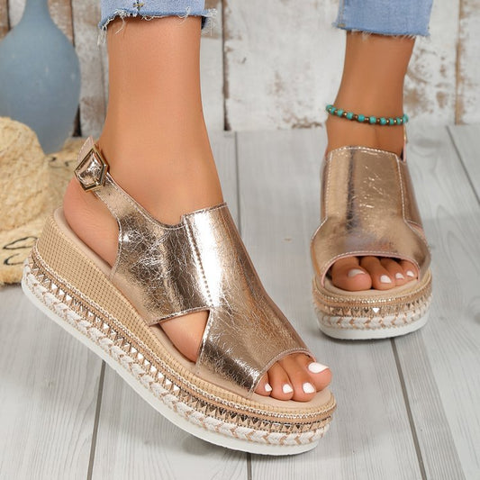 Dámské sandály espadrille na platformě