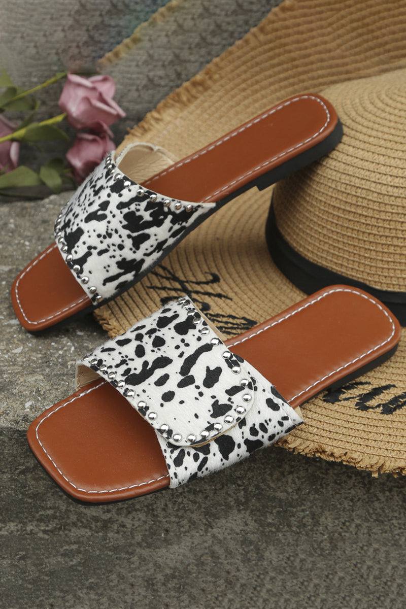 Dámské sandály Peep Toe ve stylu zvířecí kůže