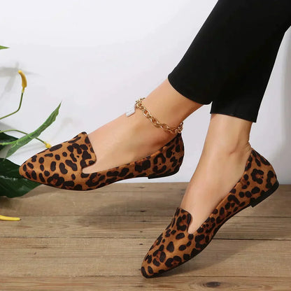 Boty s leopardím vzorem se špičatou špičkou