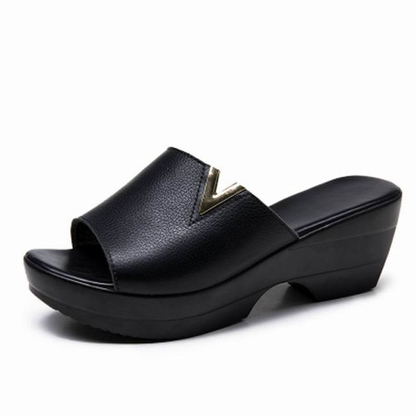 Dámské sandály na středním podpatku Slip-on
