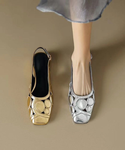 Dámské kožené boty slingback