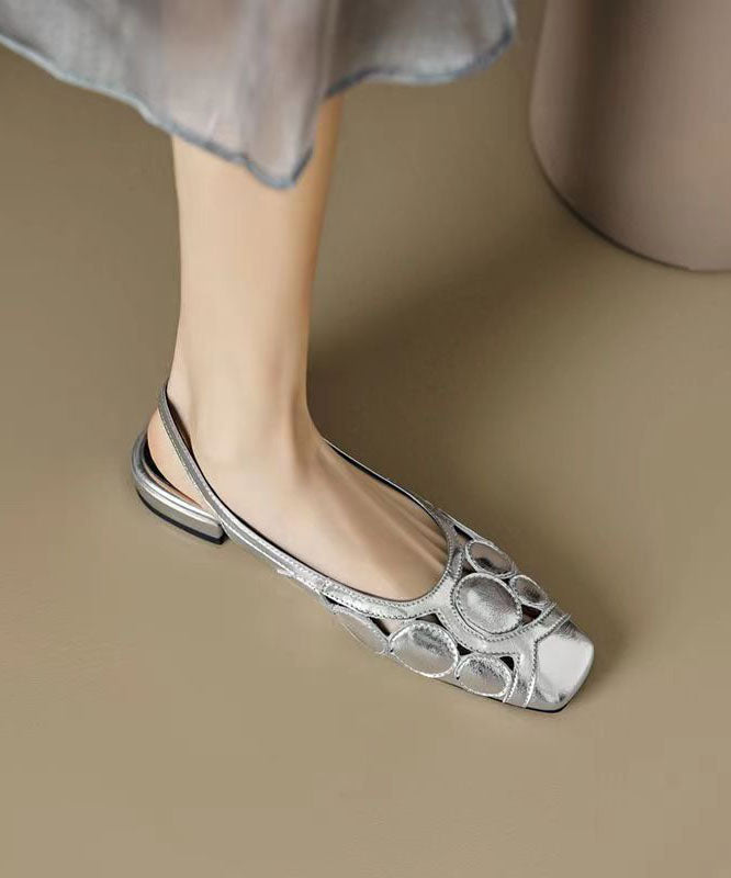 Dámské kožené boty slingback