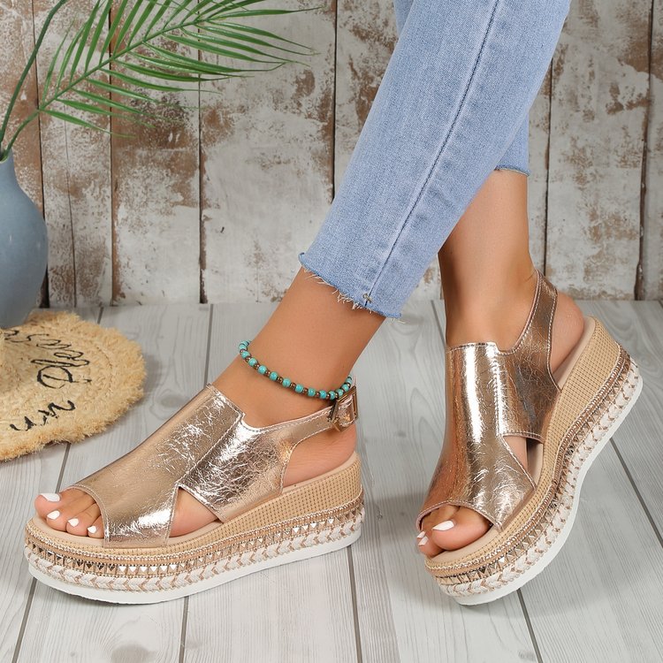 Dámské sandály espadrille na platformě