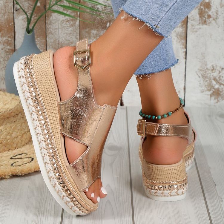 Dámské sandály espadrille na platformě