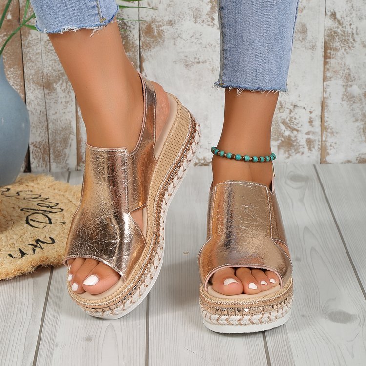 Dámské sandály espadrille na platformě