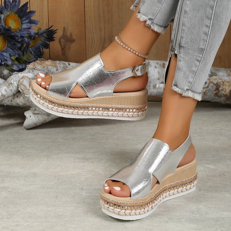 Dámské sandály espadrille na platformě