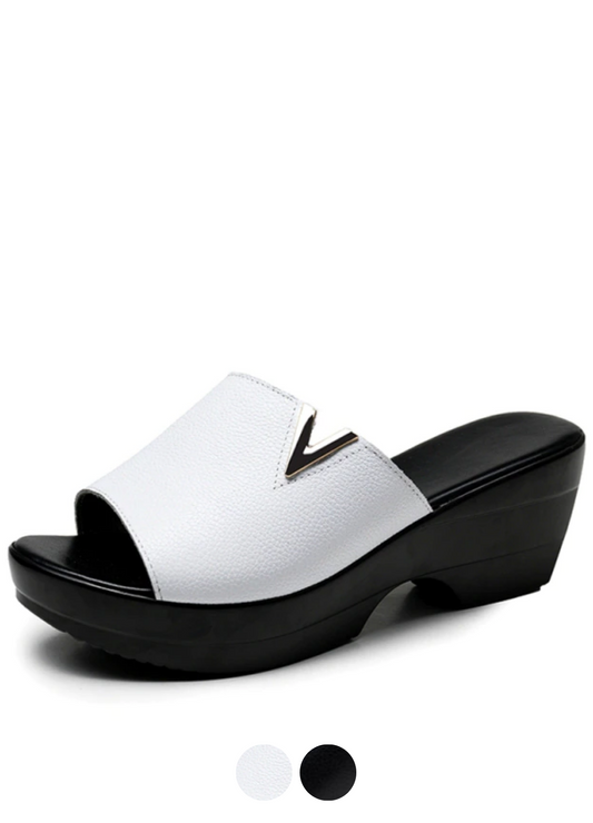 Dámské sandály na středním podpatku Slip-on